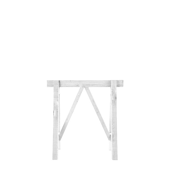 Treteau en bois brut blanc 75 x 40 h70 cm