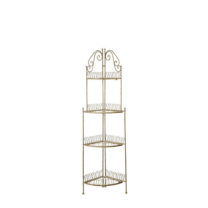Etagere angolare 4piani outdoor ferro grigio antic h153 cm
