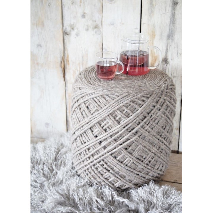 Pouf en laine