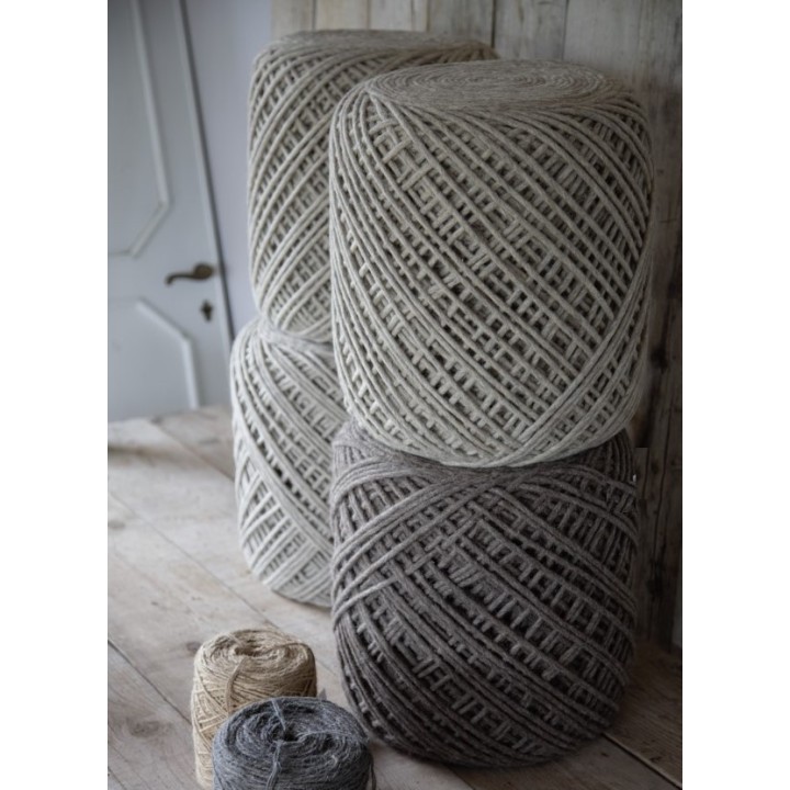 Wool pouf