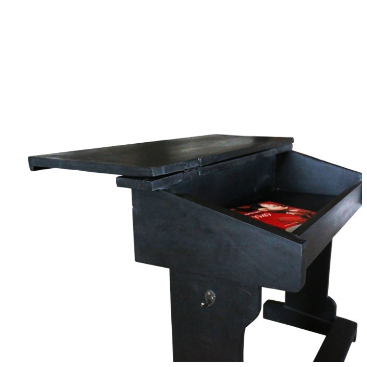 Shabby dark school desk+bench 37x80 h64 cm