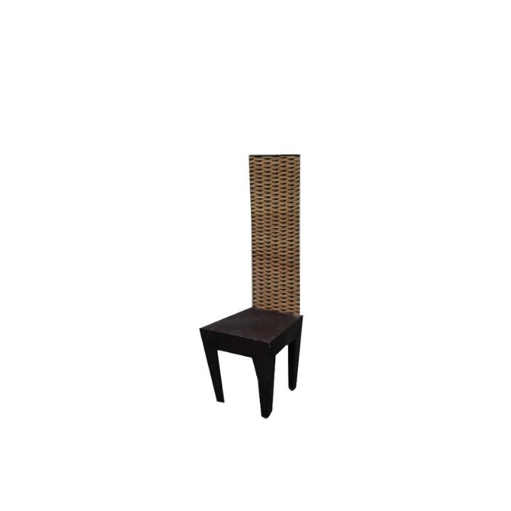 Chaise en fer/bois/oisier 42 x 45 h136 cm