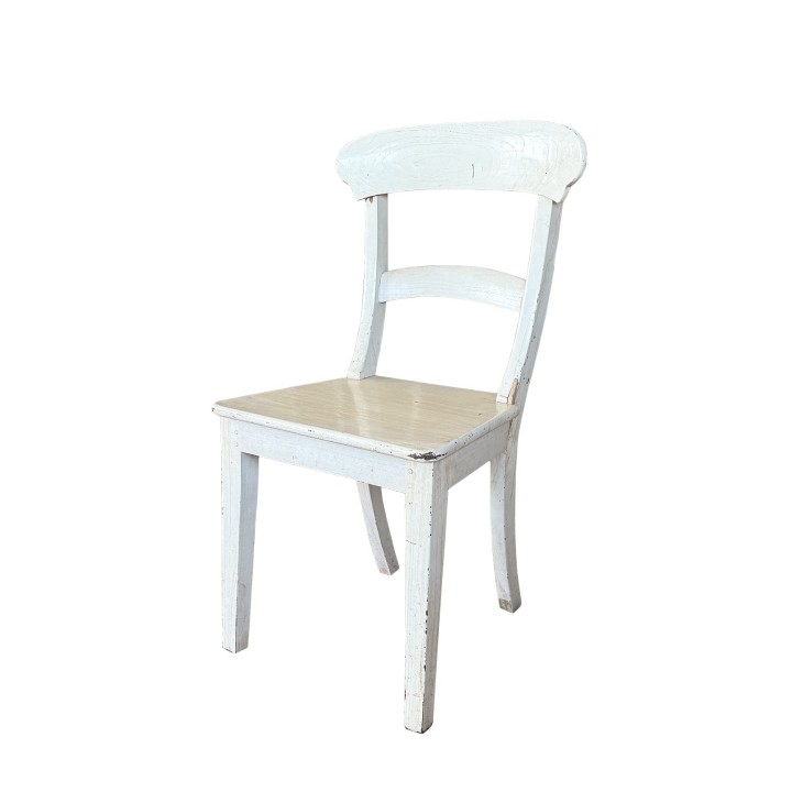 Chaise en bois blanc dÉcapÉ