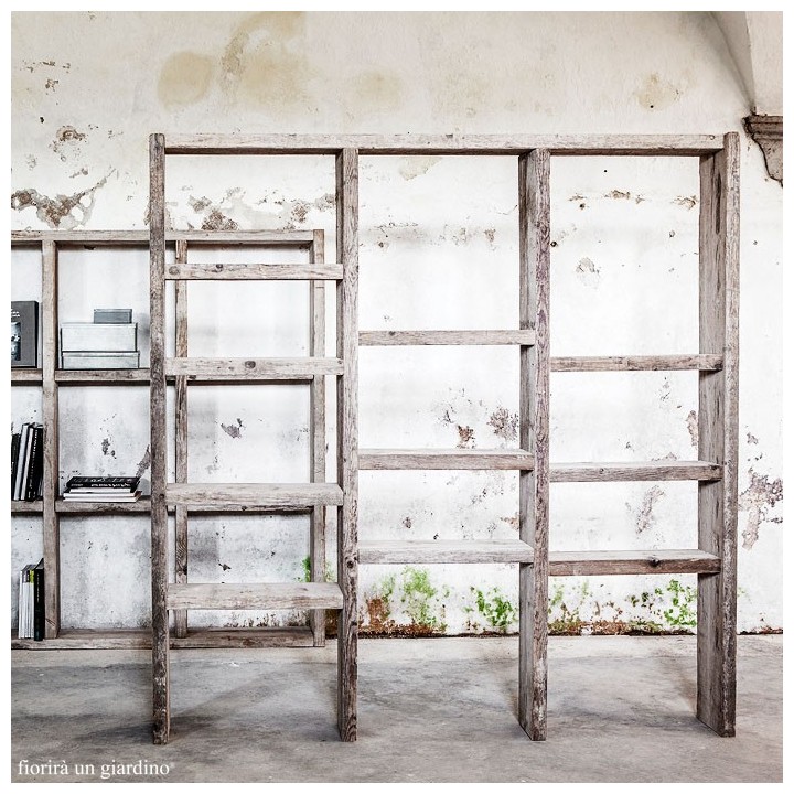 Scaffale assi grezze 195 x 23 h200 cm