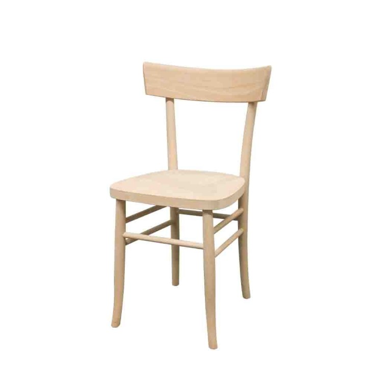 Chaise brute en hetre avec siege contre-plaque h81 cm