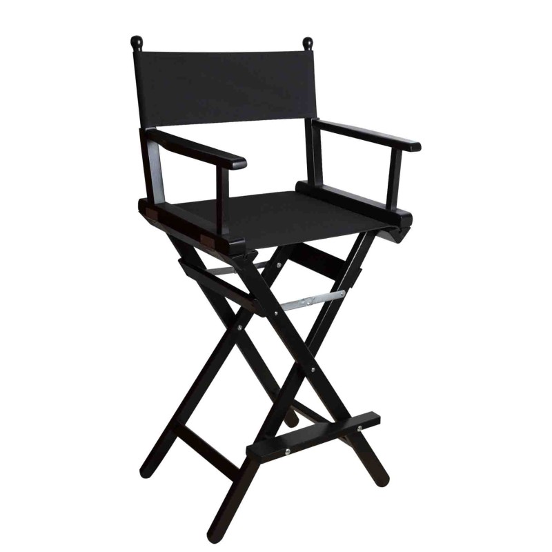 Chaise pliable noire grande 42x56 h120 cm