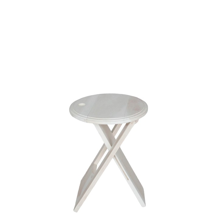 Tavolino d'appoggio legno chiaro richiudibile d31 h44 cm