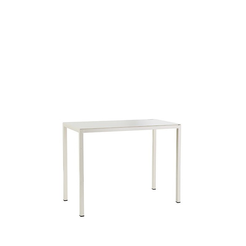 Table lineaire en fer couleur creme 60 x 30 h45 cm