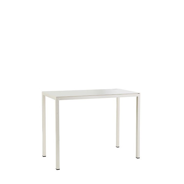 Tavolino lineare in ferro colore crema 60 x 30 h45 cm