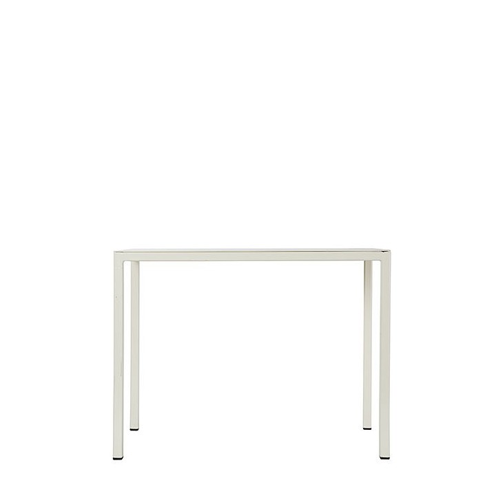 Table lineaire en fer couleur creme 60 x 30 h45 cm