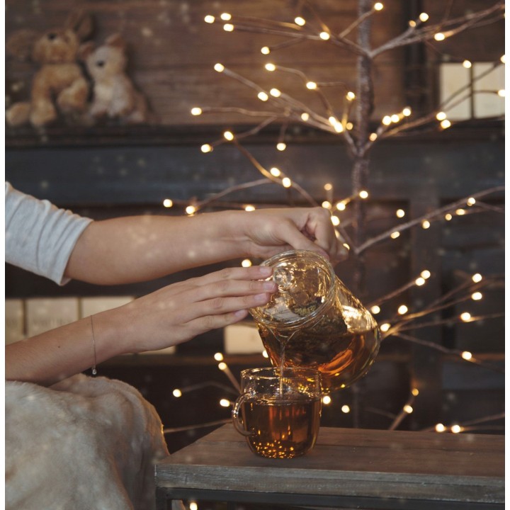 Petite table bistrot en bois avec base en fer