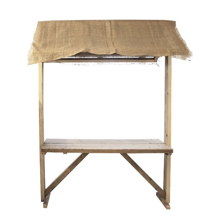 Raw wood stand 160 x 90 h220 cm