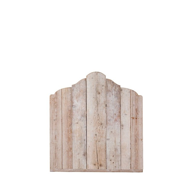 Raw plank headboard for french bed 135 cm