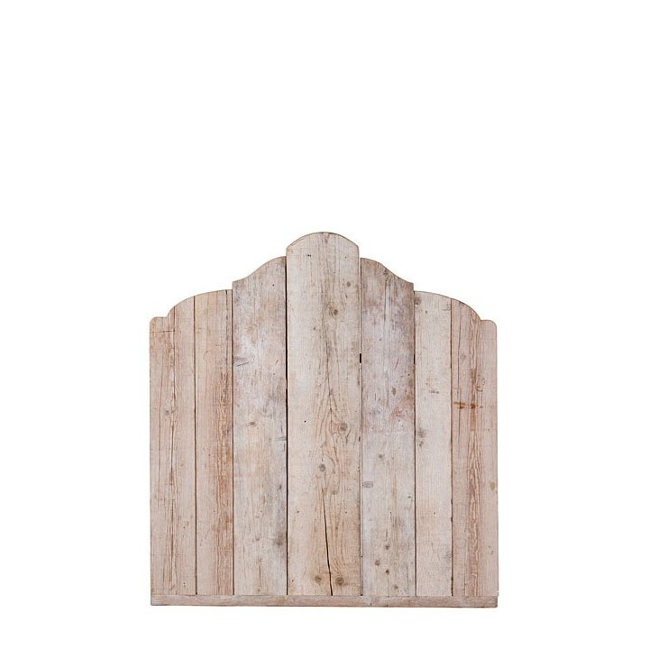 Raw plank headboard for french bed 135 cm