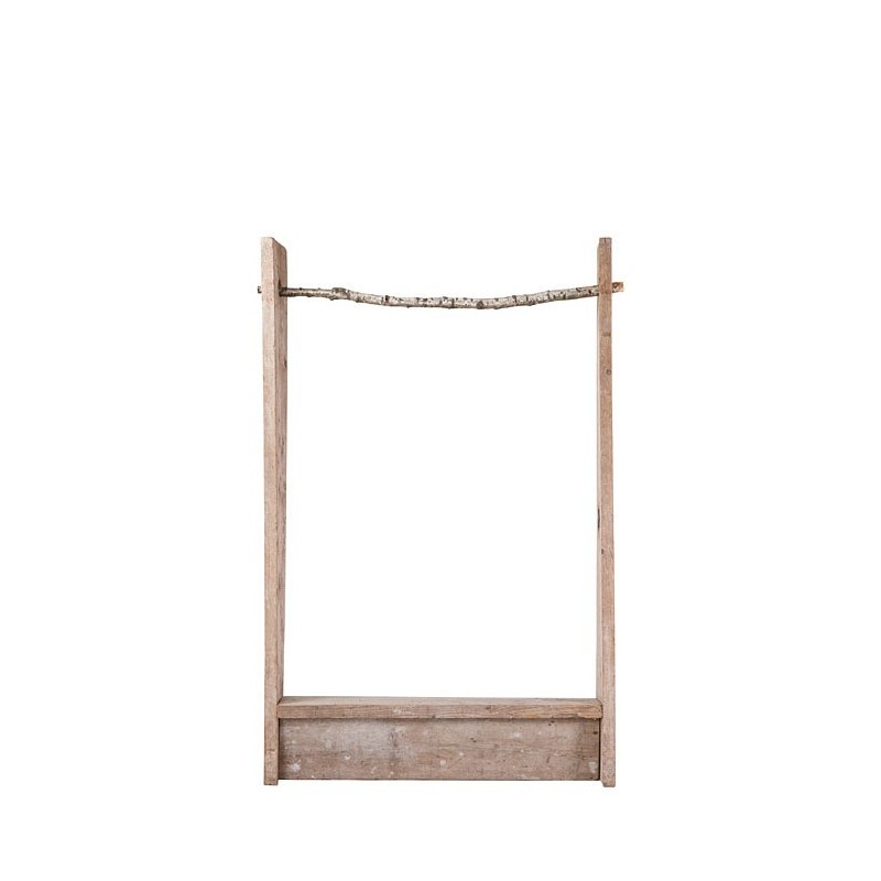 Raw plank and birch coat hanger structure 109 cm