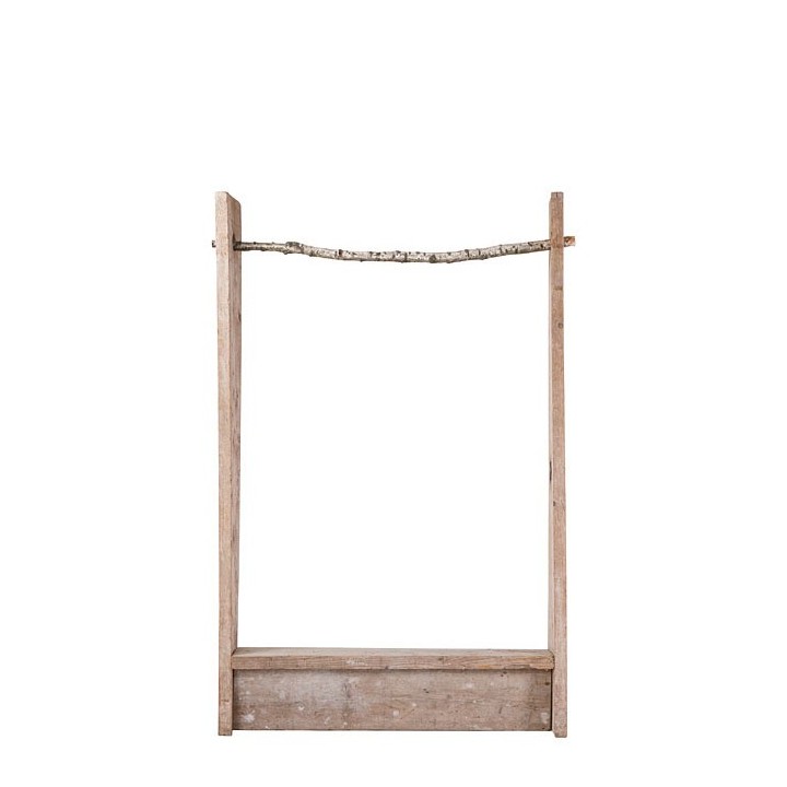 Struttura appendiabiti assi grezze 109 x 23 h200 cm