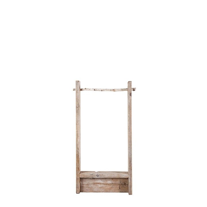 Raw plank and birch baby coat hanger structure 85 cm