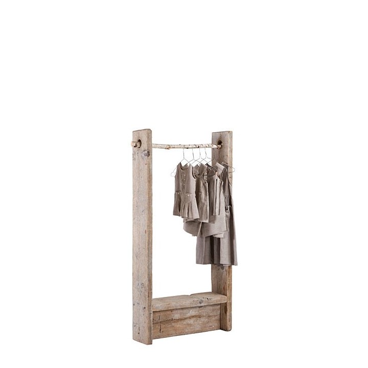 Struttura appendiabiti baby assi grezze 85 x 23 h150 cm