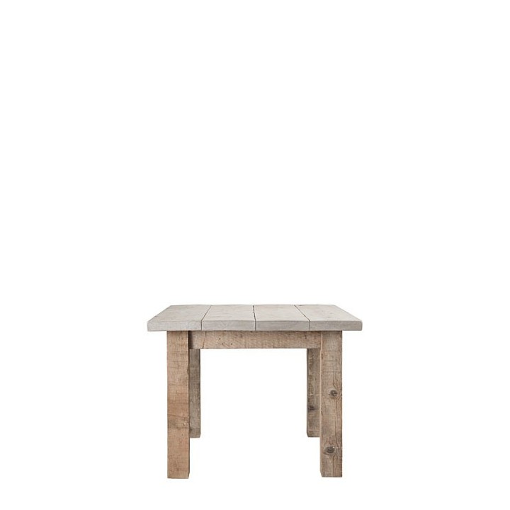 Tavolo assi grezze gambe quadrate 100 x 100 h74 cm