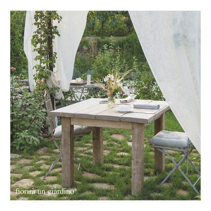 Table en bois brut 100 x 100 h74 cm