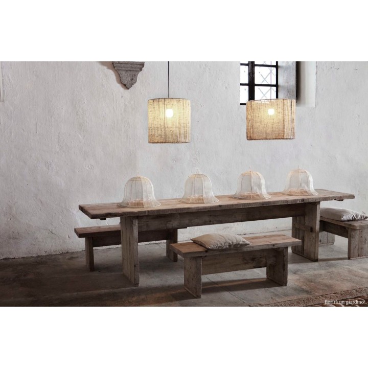 Table en bois brut 90 x 300 h74 cm