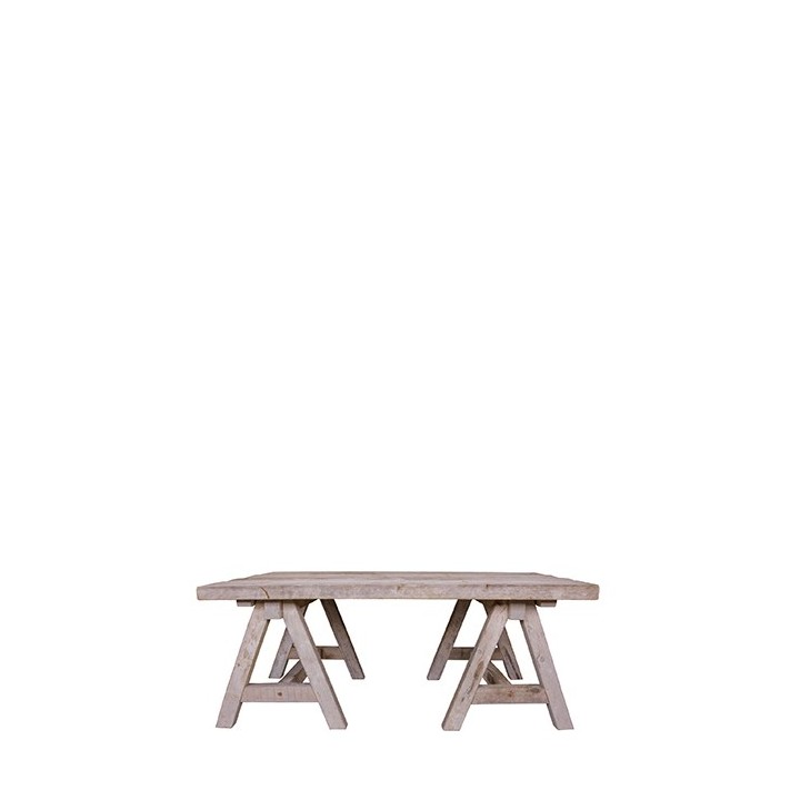 Tavolo assi grezze con 2 cavalletti 120 x 80 h50 cm