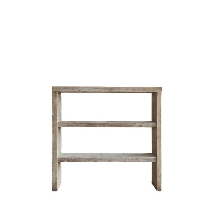 Raw plank console with 3 shelves 100 x 24 h100 cm