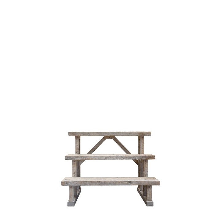 Raw plank display ladder 100 x 70 h80 cm