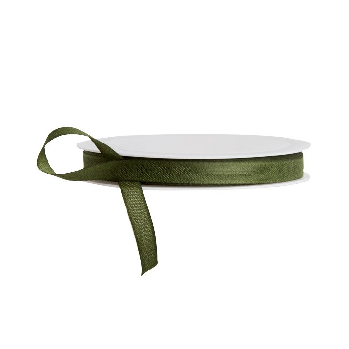 Nastro cotton colore verde scuro 25m x 10 mm