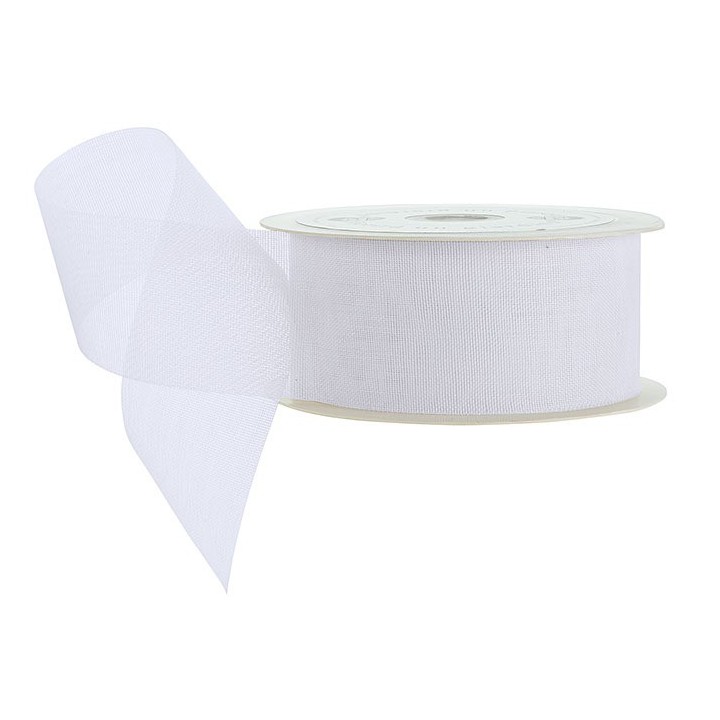 Gauzed white ribbon