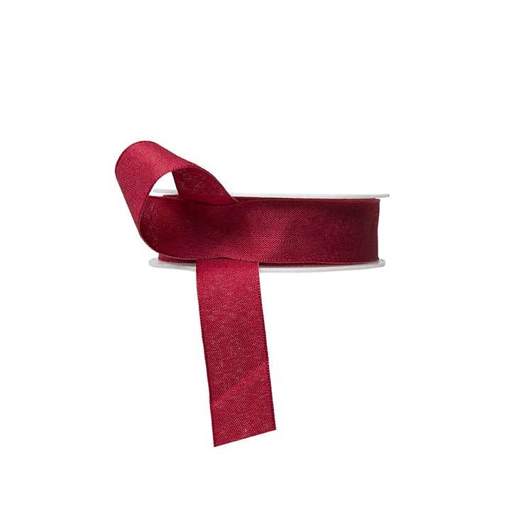 Ruban texture bordeaux 20m x 2.5cm