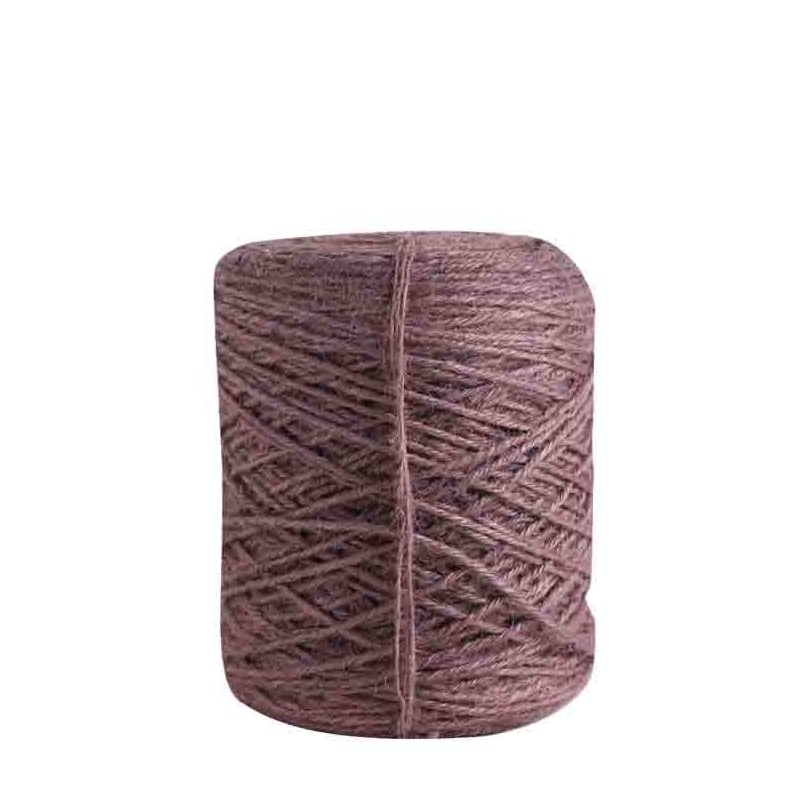 Violet-gray jute natural cord skein 470m x 3.5mm