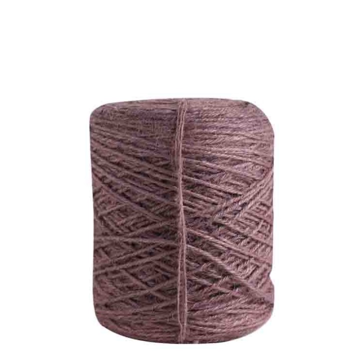 Violet-gray jute natural cord skein 470m x 3.5mm