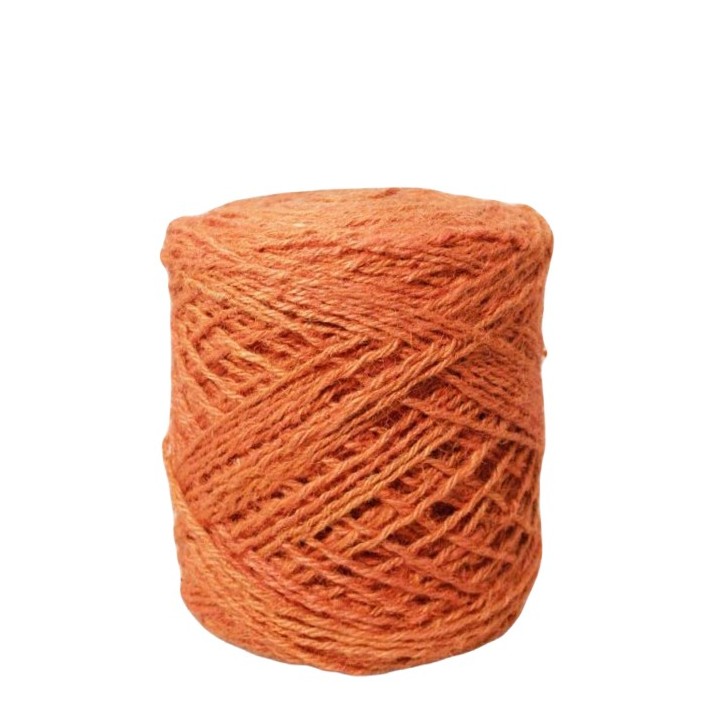 Pelore de ficelle en jute couleur orange 470 m x 3,5 mm