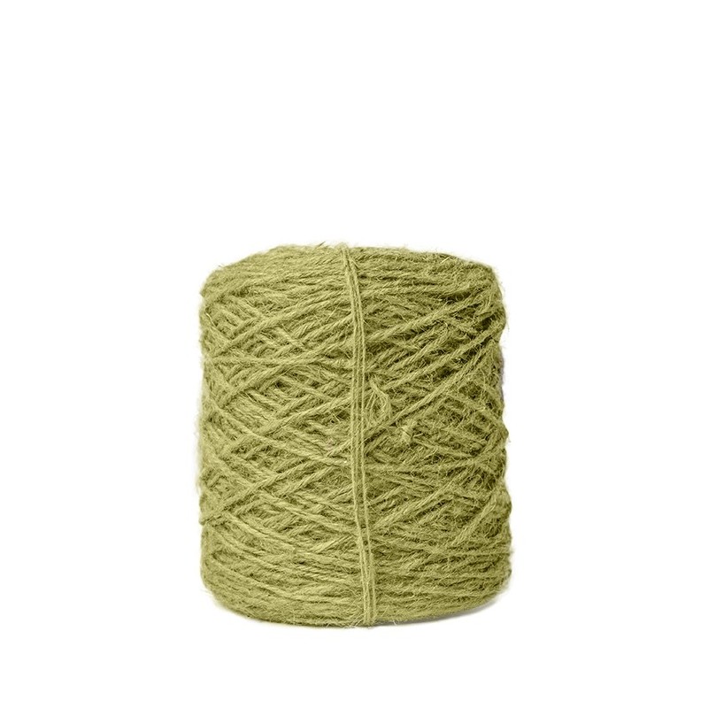 Light green jute natural cord skein 470m x 3.5mm