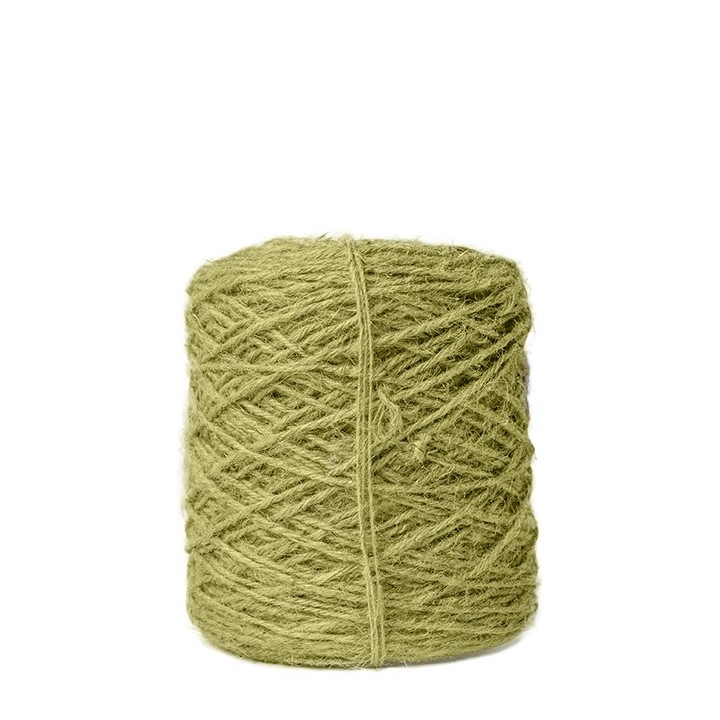 Light green jute natural cord skein 470m x 3.5mm