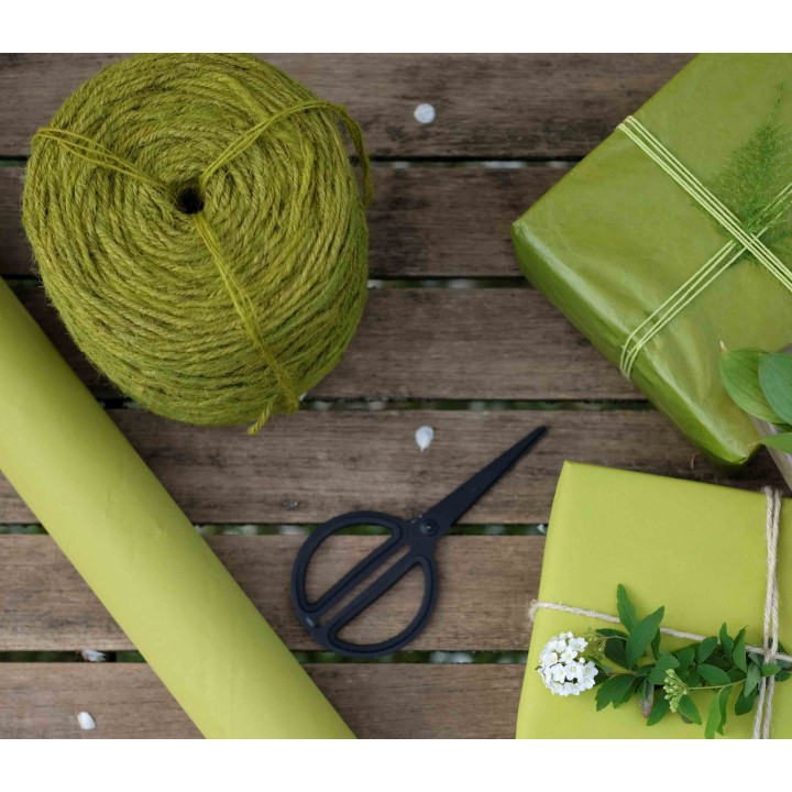 Pelote de ficelle en jute naturelle couleur vert clair 470m x 3.5mm