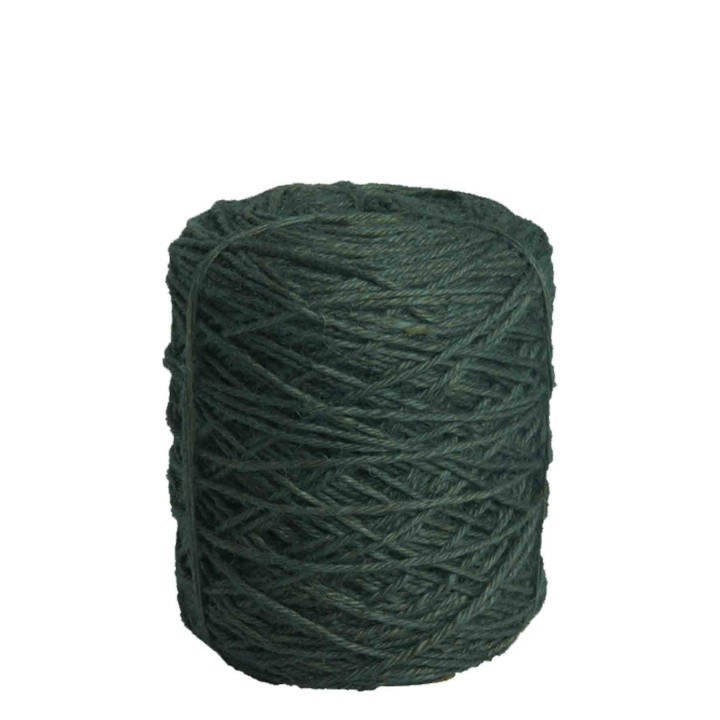 Dark green jute natural cord skein 470m x 3.5mm
