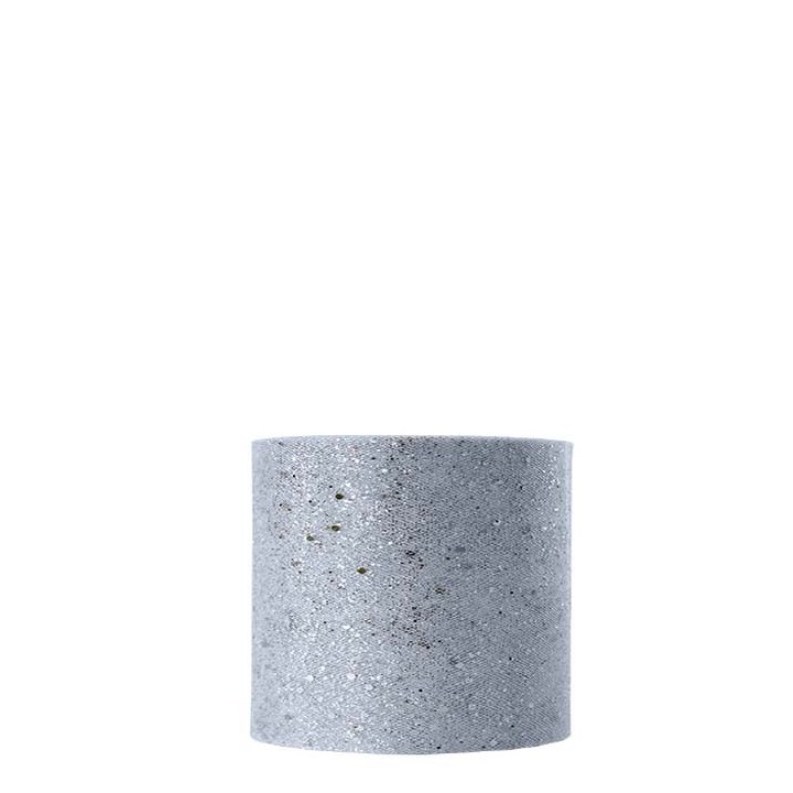 Ruban tulle pailletes argentee 50m x7 cm