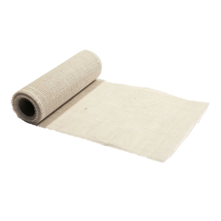 Cream jute net roll 5m x 30cm