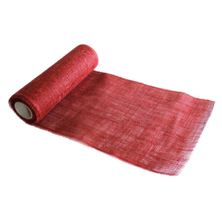 Red jute net roll 30cm x 5m