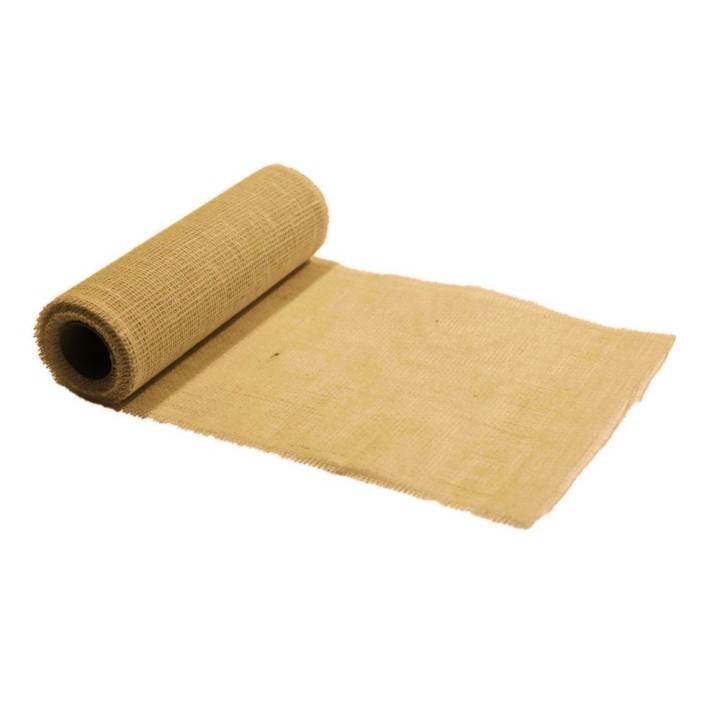 Rouleau filet en jute couleur moutarde 30cm x 5m
