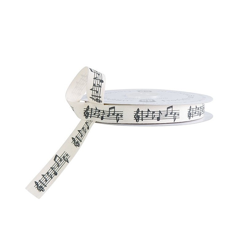 Ruban motif notes de musique