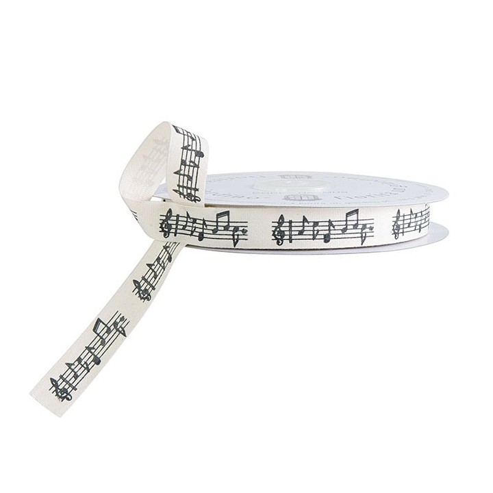Ribbon with musical notes