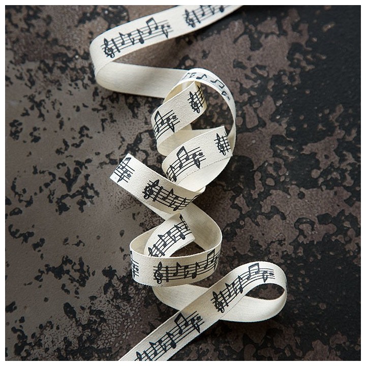 Ruban motif notes de musique