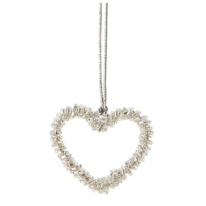 Heart made with light pearls h4 cm