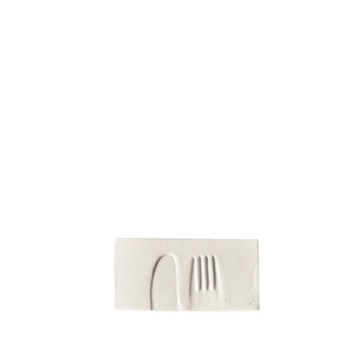Natural gres cutlery rest 10x5.5 h0.5 cm