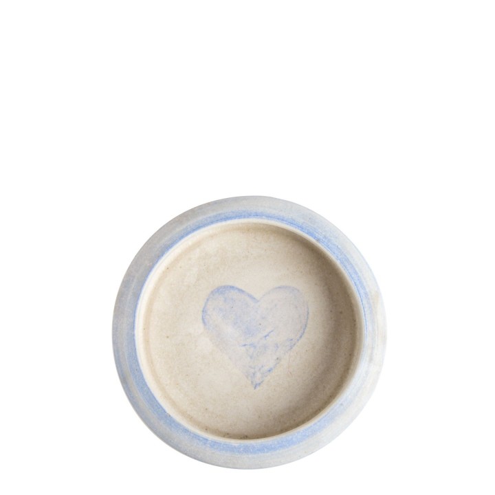 Baby saucer cream blue heart