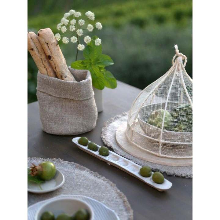 Baccello per olive in gres piccolo 26 x 3 cm