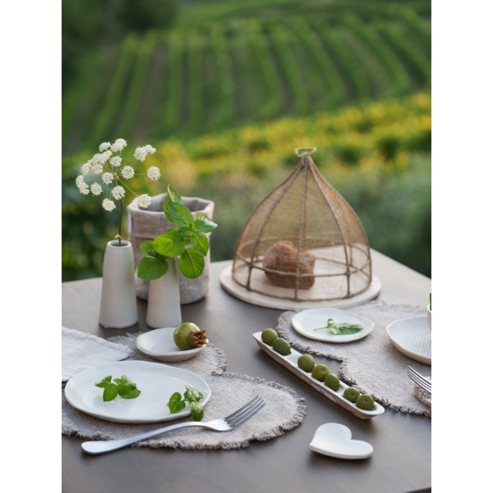 Porte olives petit en gres 26 x 3 cm